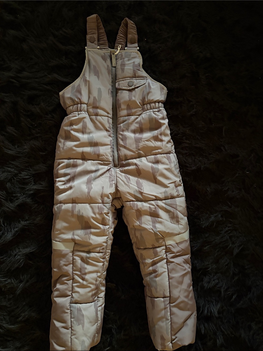 Zara Kids Insulated Snow One-Piece Overalls - Taupe Camo